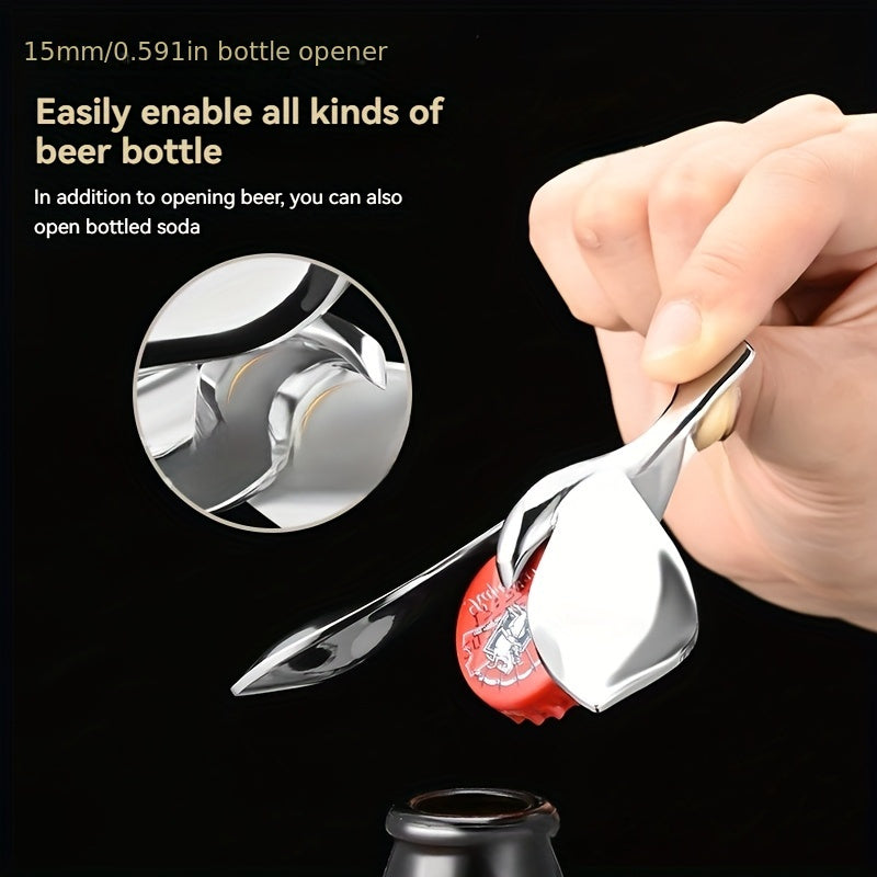 Sleek Stainless Steel Eagle Bottle Opener - Unique Winged Design, Smooth Leverage Action, Manual Beer Opener for Home and Kitchen Use