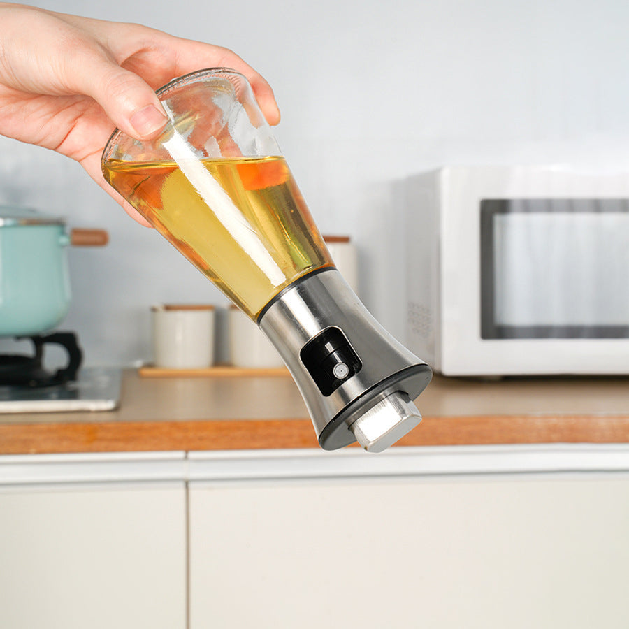 1/ 2pcs Stainless Steel Glass Oil Sprayer - Large Capacity for Kitchen, BBQ and Outdoor Use - Ideal for Olive Oil and BBQ Oil - Perfect Gift