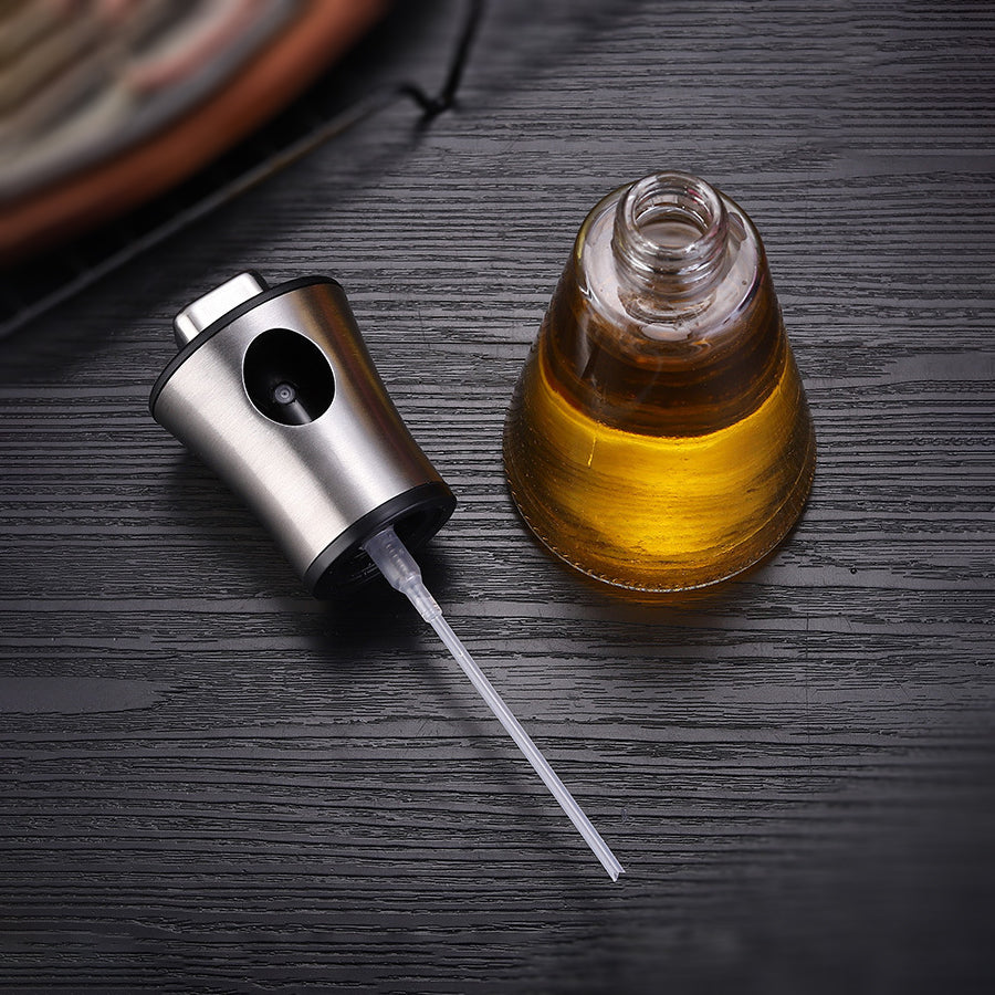 1/ 2pcs Stainless Steel Glass Oil Sprayer - Large Capacity for Kitchen, BBQ and Outdoor Use - Ideal for Olive Oil and BBQ Oil - Perfect Gift