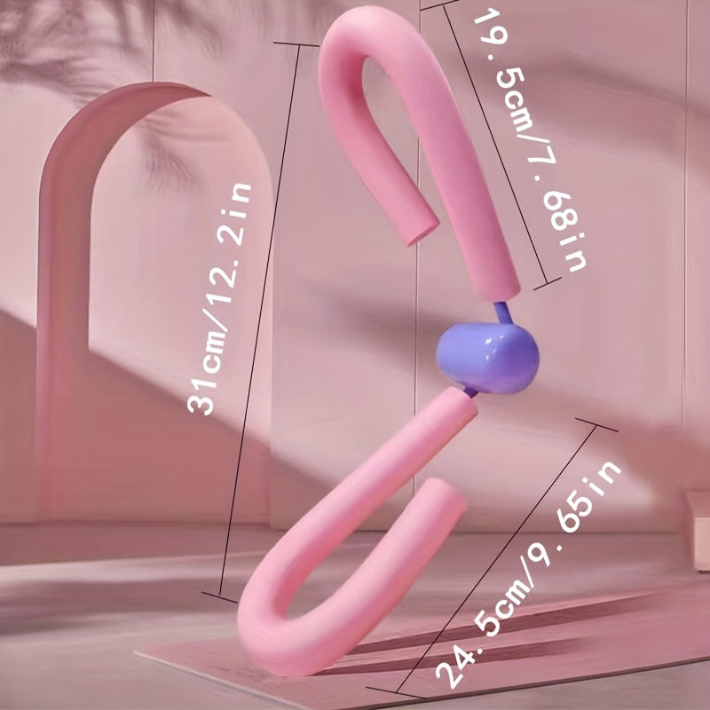 [Secure Leg Strap Thigh Toning Device] 1pc Thigh Master Compression Device, Plastic Material, with Secure Leg Strap and Interchangeable Handles, for Glute and Thigh Toning, Pelvic Floor Kegel Training Equipment, Strength Training Accessory