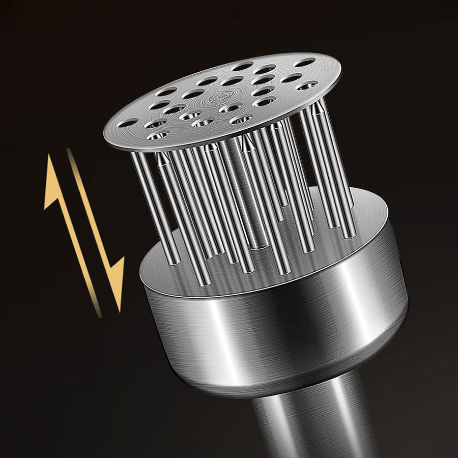 Quick-Press Blade Tool with Safety Guard & Cleaning Brush for Steak, Chicken, Pork – Commercial-Grade BBQ & Kitchen Tool