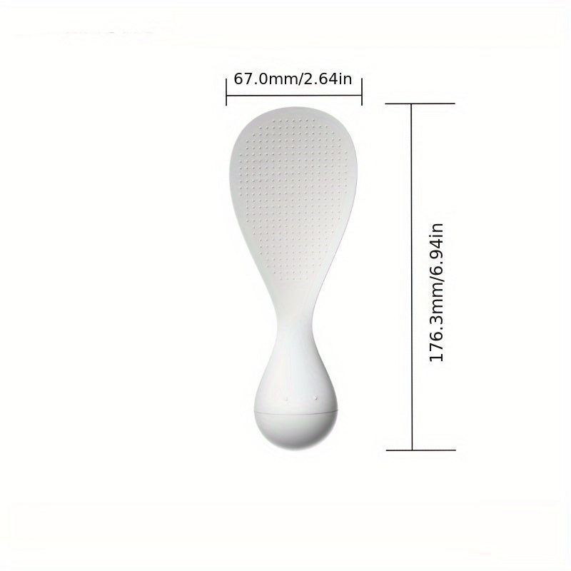 1pc Easy-Clean Non-Stick Rice Spoon - Durable, High-Temperature Resistant, Thick Design in Blue/Pink/White - Perfect for Home Kitchen Use
