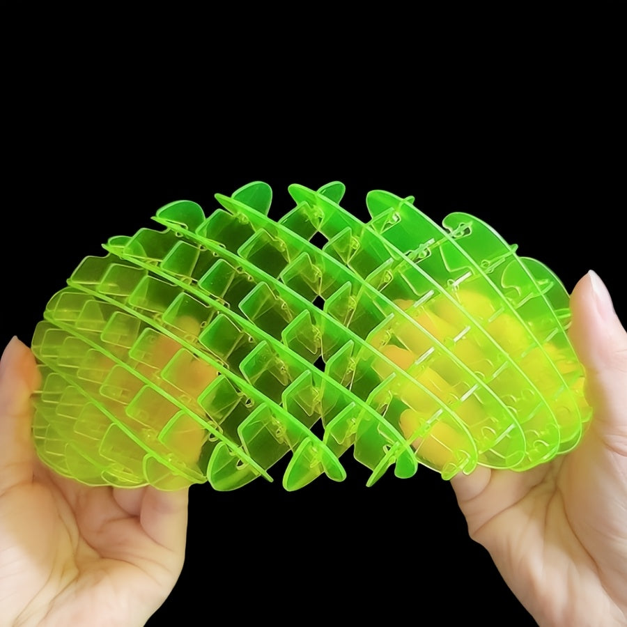 [Multi-Color Rainbow Worm Fidget] Colorful Rainbow Worm Fidget Toy for Adults - Relax Sensory Gadget, Durable PET Material, Multi-Color Decompression Toy with Textured Ridges, Squishy Fidget Toys