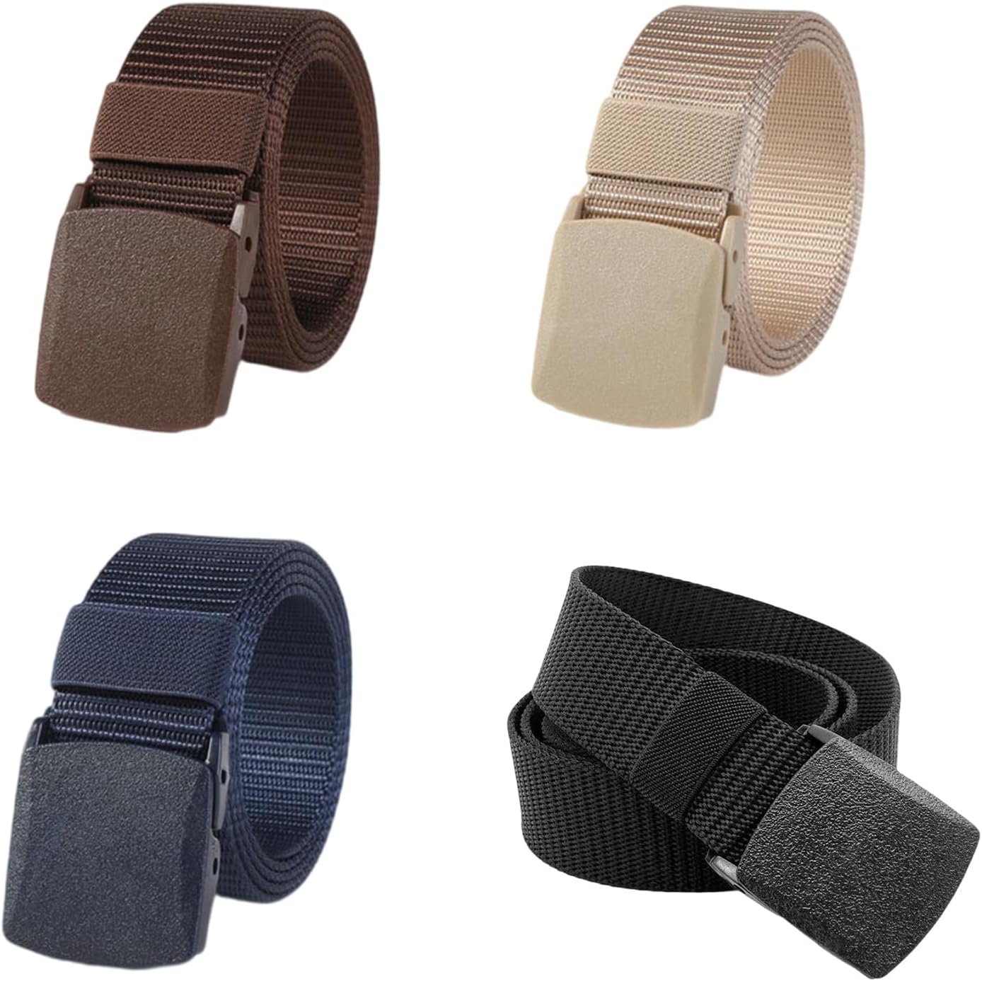 4PCS/Set Adult Tactically Belt With Fast Release Buckle Wear Resistant Nylon Waist Belts For Male Trousers Jeans Canvas Belt
