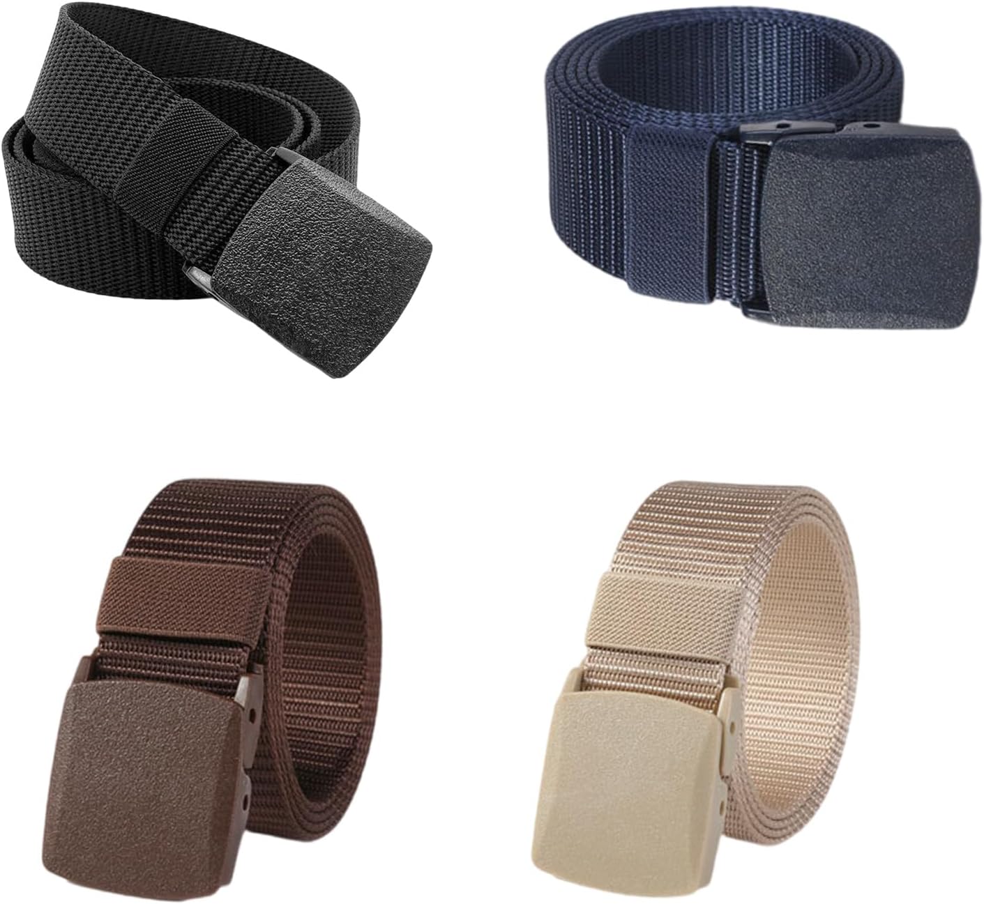 4PCS/Set Adult Tactically Belt With Fast Release Buckle Wear Resistant Nylon Waist Belts For Male Trousers Jeans Canvas Belt
