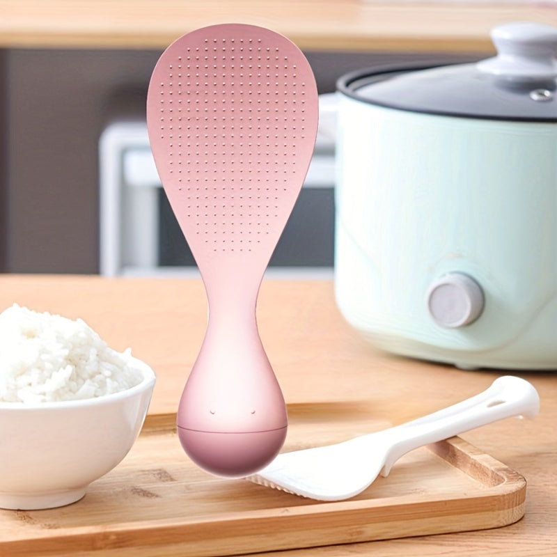 1pc, Creative Non-Stick Rice Scoop, Easy Clean Tumbler Design, Hygienic, Practical for Outdoor Picnics, Comfort Grip Handle, Durable Plastic Material