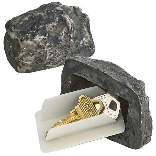 [1pc Rock Key Hider Unique Gift] 1pc Rock Key Hider, Plastic Base Holder for Spare Keys, House Keys, Unique Gift - No Electricity Needed