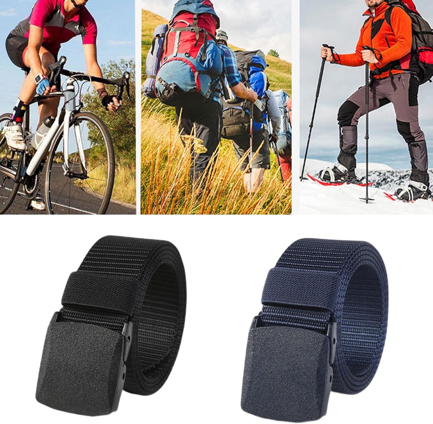4PCS/Set Adult Tactically Belt With Fast Release Buckle Wear Resistant Nylon Waist Belts For Male Trousers Jeans Canvas Belt