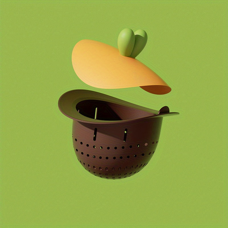 1pc Kitchen Silicone Sink Filter Screen, Vegetable Sink Floor Drain Filter Screen, Sewer Leftovers Anti Clogging Filter, Drain Screen