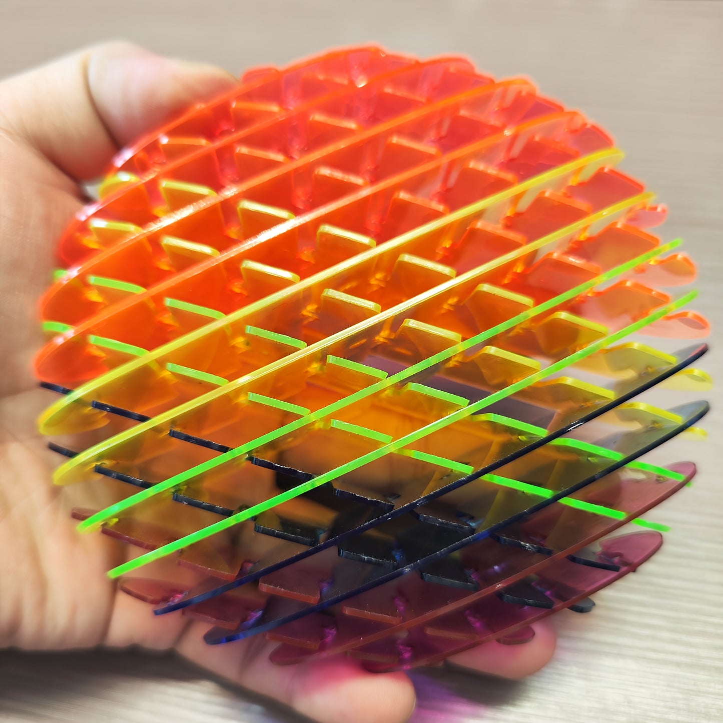 [Multi-Color Rainbow Worm Fidget] Colorful Rainbow Worm Fidget Toy for Adults - Relax Sensory Gadget, Durable PET Material, Multi-Color Decompression Toy with Textured Ridges, Squishy Fidget Toys