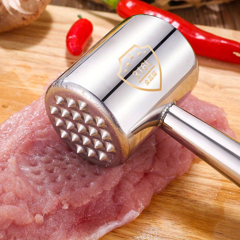 316 Stainless Steel Meat Hammer, Double-Sided Tender Meat Hammer, Household Meat Hammer, Steak Hammer