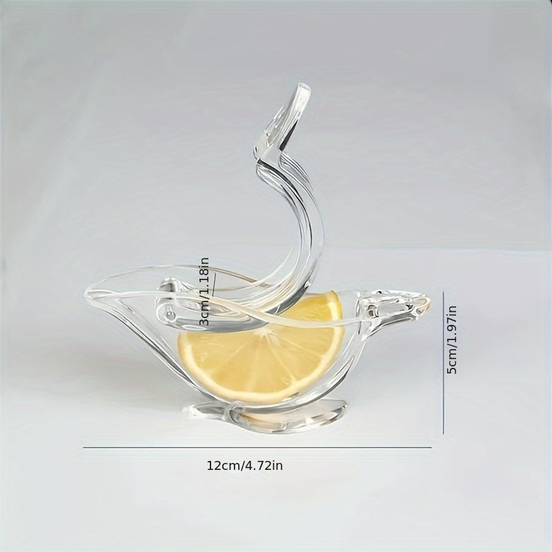 5pcs Elegant Bird-Shaped Acrylic Lemon Juicer - Transparent, Easy-to-Clean Manual Citrus Squeezer with Dishwasher Safe Design - Perfect for Fresh Lemonade & Healthier Drink Alternatives, Lemonade Stand Supplies