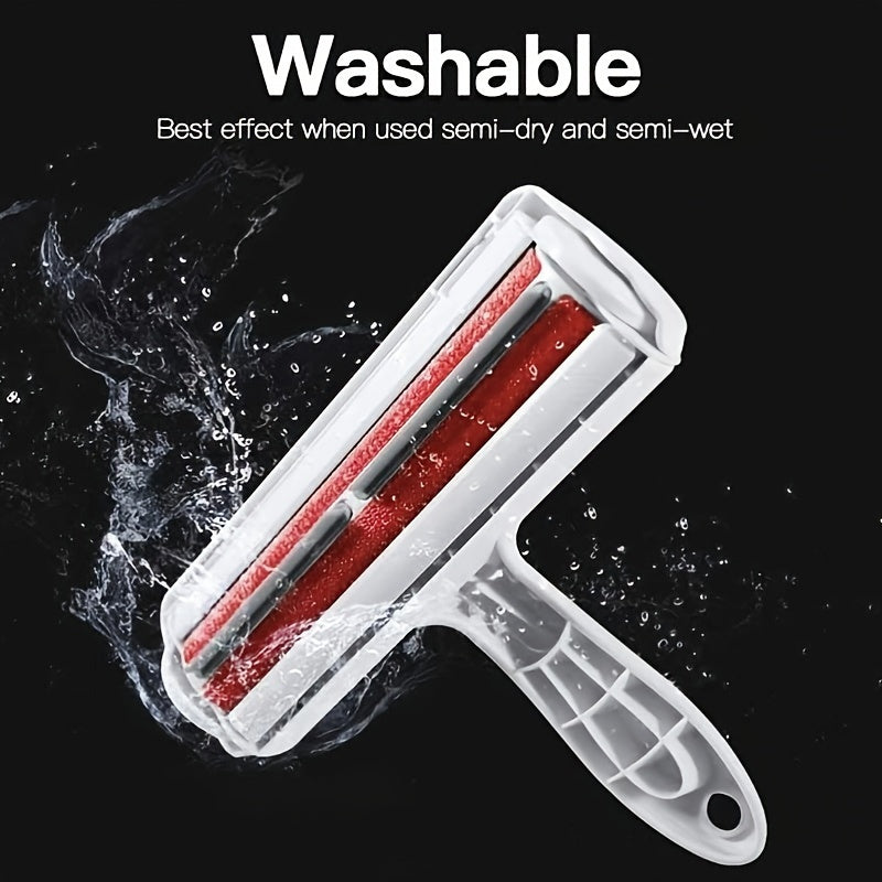 Effective Self-Cleaning Pet Hair Remover Roller - Lint Roller for Dog & Cat Hair Removal from Furniture, Carpets, Bedding, Clothing and More - Blue, Red