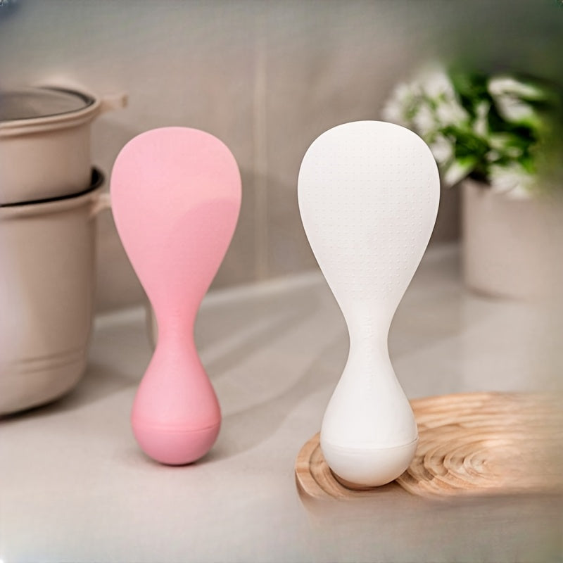 1pc, Creative Non-Stick Rice Scoop, Easy Clean Tumbler Design, Hygienic, Practical for Outdoor Picnics, Comfort Grip Handle, Durable Plastic Material