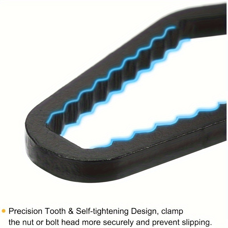 2-Piece Forged Iron Adjustable Universal Spanner Set, Dual Head Plum Blossom 3-17/8-24mm Manual Multi-Purpose Hand Tool, Self-Tightening Box Wrench