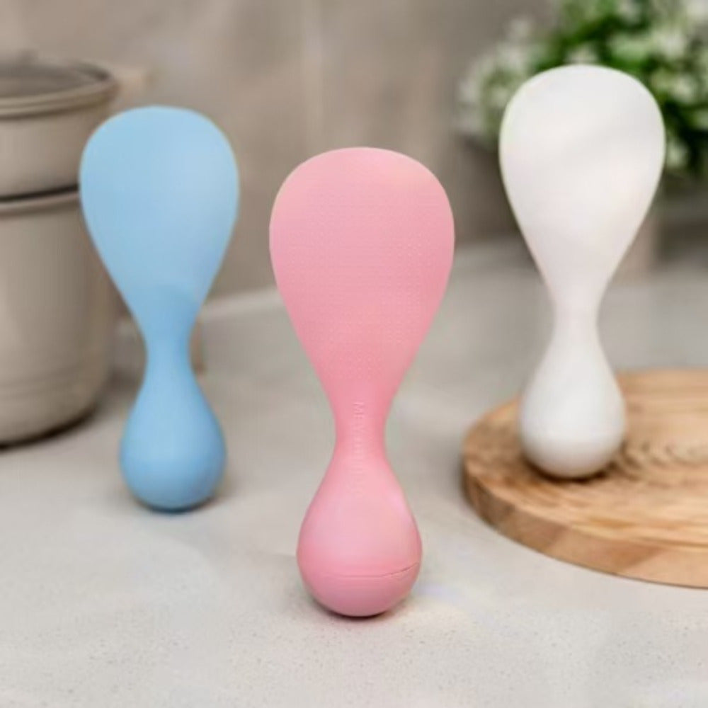 1pc Easy-Clean Non-Stick Rice Spoon - Durable, High-Temperature Resistant, Thick Design in Blue/Pink/White - Perfect for Home Kitchen Use