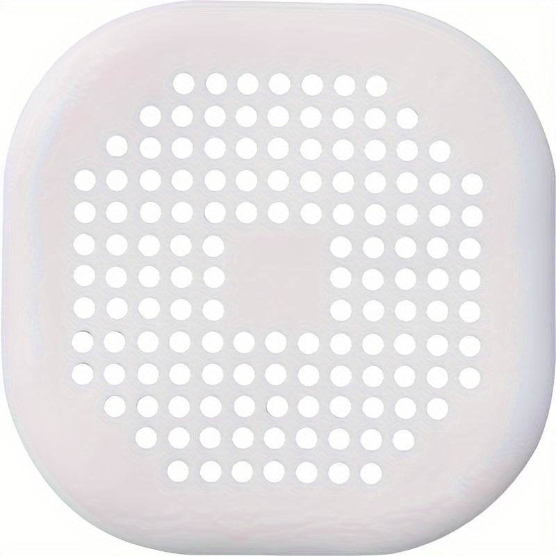 2pc Drain Catcher, Shower Silicone Hair Plug with Suction Cup Square Drain Cover, Easy to Install Set for Bathroom, Bathtub, Kitchen