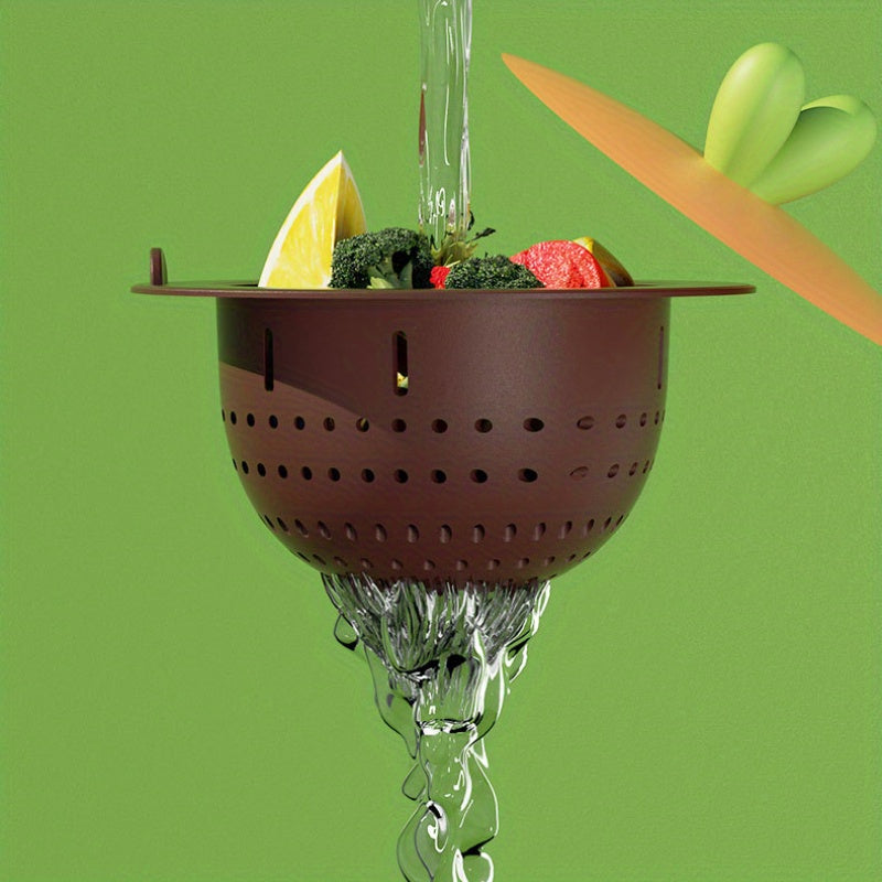 1pc Kitchen Silicone Sink Filter Screen, Vegetable Sink Floor Drain Filter Screen, Sewer Leftovers Anti Clogging Filter, Drain Screen