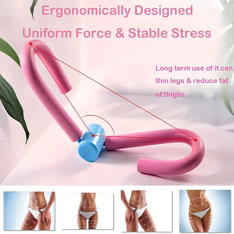 [Secure Leg Strap Thigh Toning Device] 1pc Thigh Master Compression Device, Plastic Material, with Secure Leg Strap and Interchangeable Handles, for Glute and Thigh Toning, Pelvic Floor Kegel Training Equipment, Strength Training Accessory