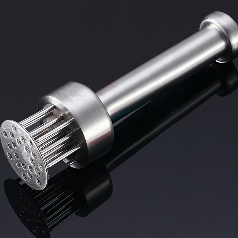 Meat Tenderizer Stainless Steel with Sharp Needles for Steak Chicken Pork Fish, Suitable Meat Tenderizer Tool with Cleaning Brush for BBQ or Kitchen